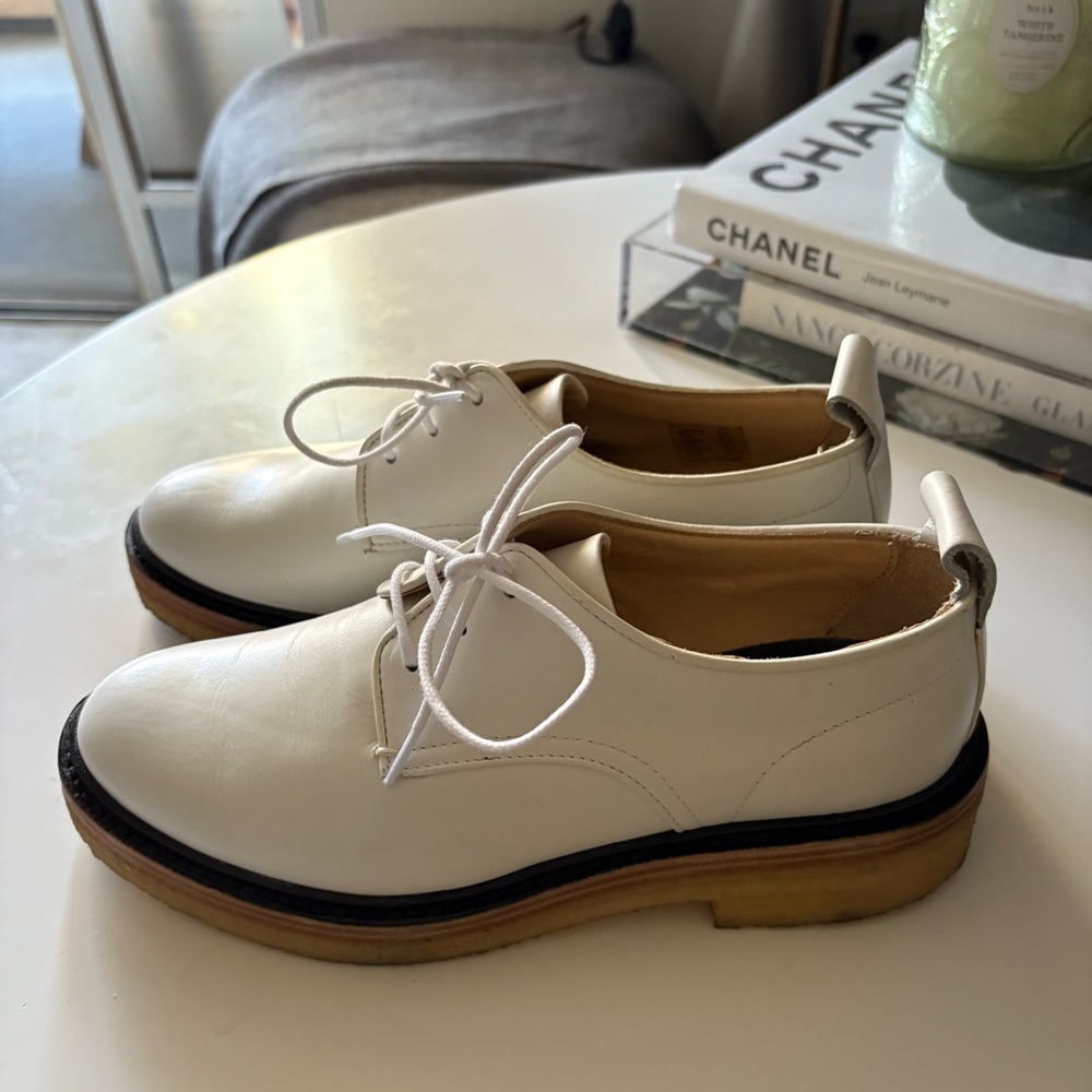 Rag & Bone White Victor Crepe Oxford Shoes size 36 - Picture 3 of 12